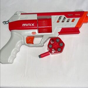 Dart Zone Max Orange, Red and White Action Blaster